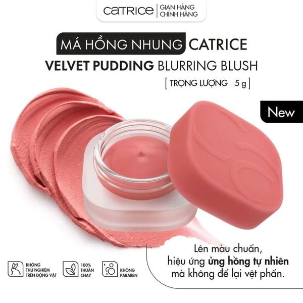  Má Hồng Kem Catrice Velvet Pudding Blurring Blush 5g 