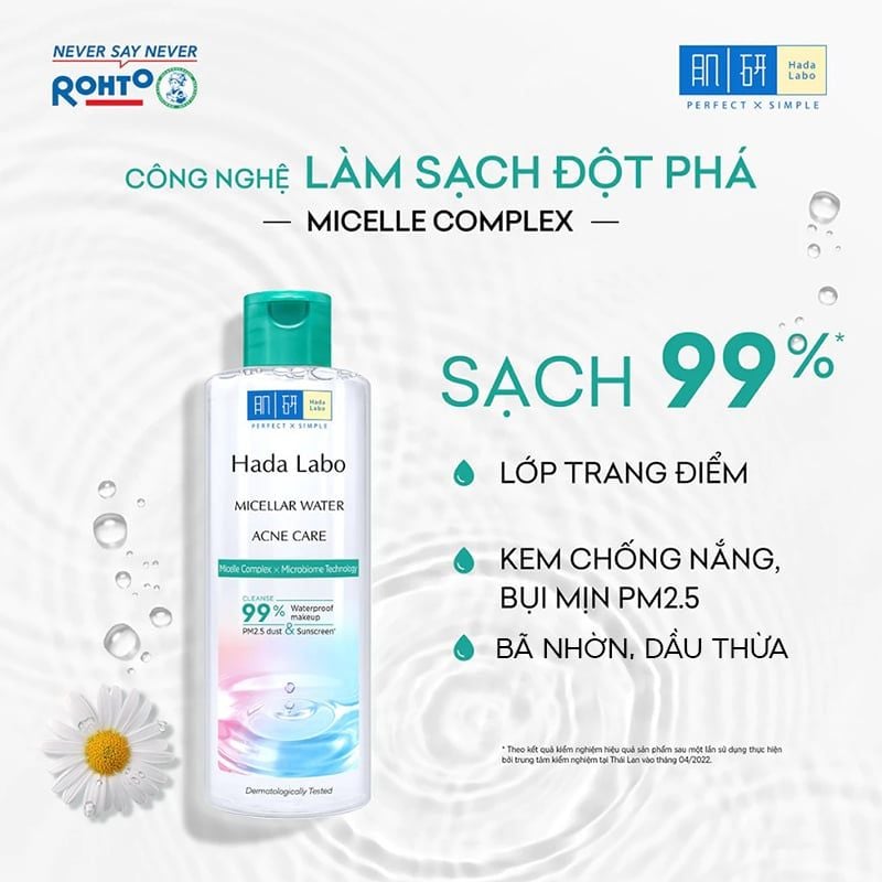 Nước Tẩy Trang Làm Sạch Sâu, Dưỡng Ẩm & Hỗ Trợ Dưỡng Trắng Hada Labo Micellar Water