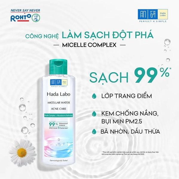  Nước Tẩy Trang Làm Sạch Sâu, Dưỡng Ẩm & Hỗ Trợ Dưỡng Trắng Hada Labo Micellar Water 
