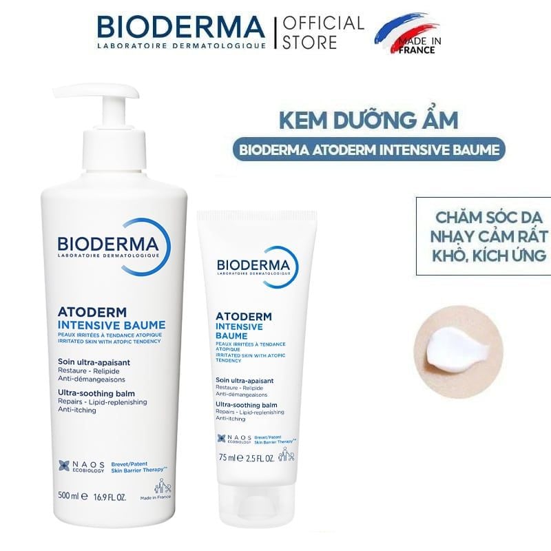 Kem Dưỡng Ẩm Bioderma Chuyên Sâu, Làm Dịu Da Atoderm Intensive Baume
