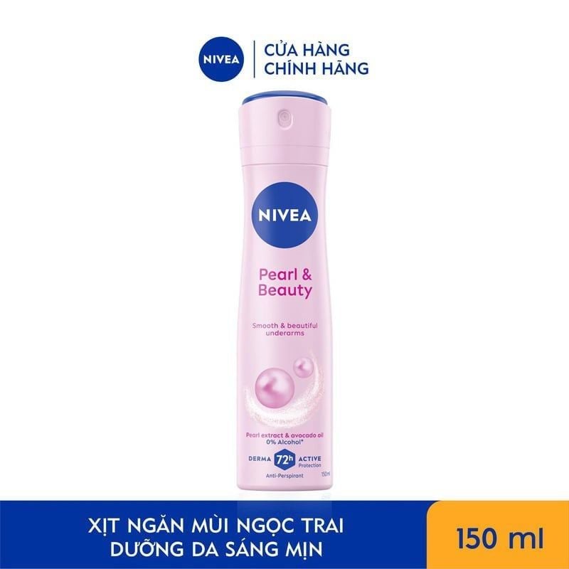Xịt Ngăn Mùi Nivea Ngọc Trai Anti-Perspirant Spray Pearl & Beauty 150ml