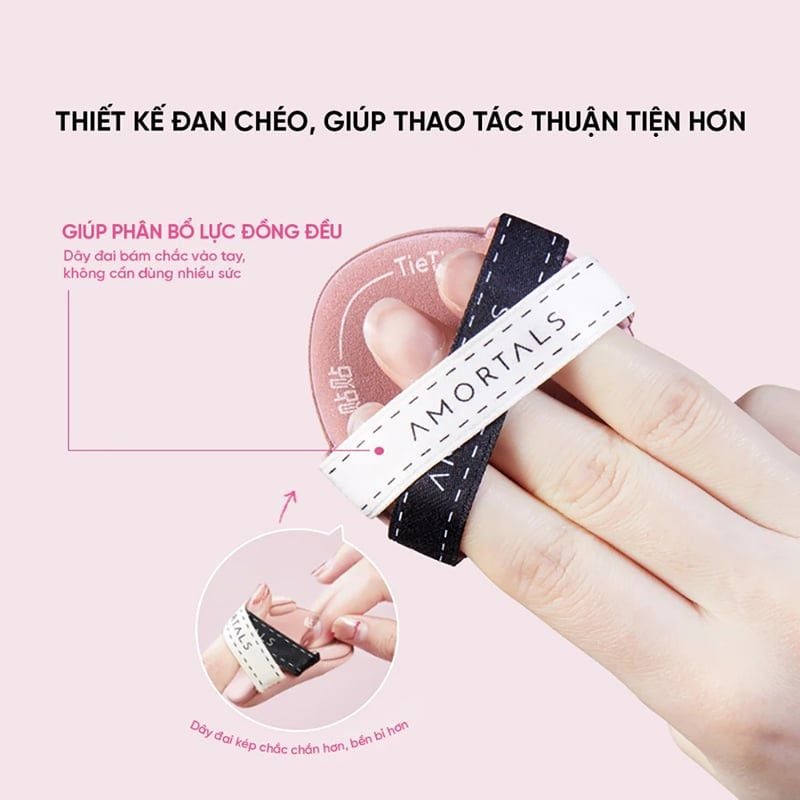 Set 3 Bông Mút Trang Điểm Amortals Tán Đều Lớp Nền TieTie Powder Puff Set
