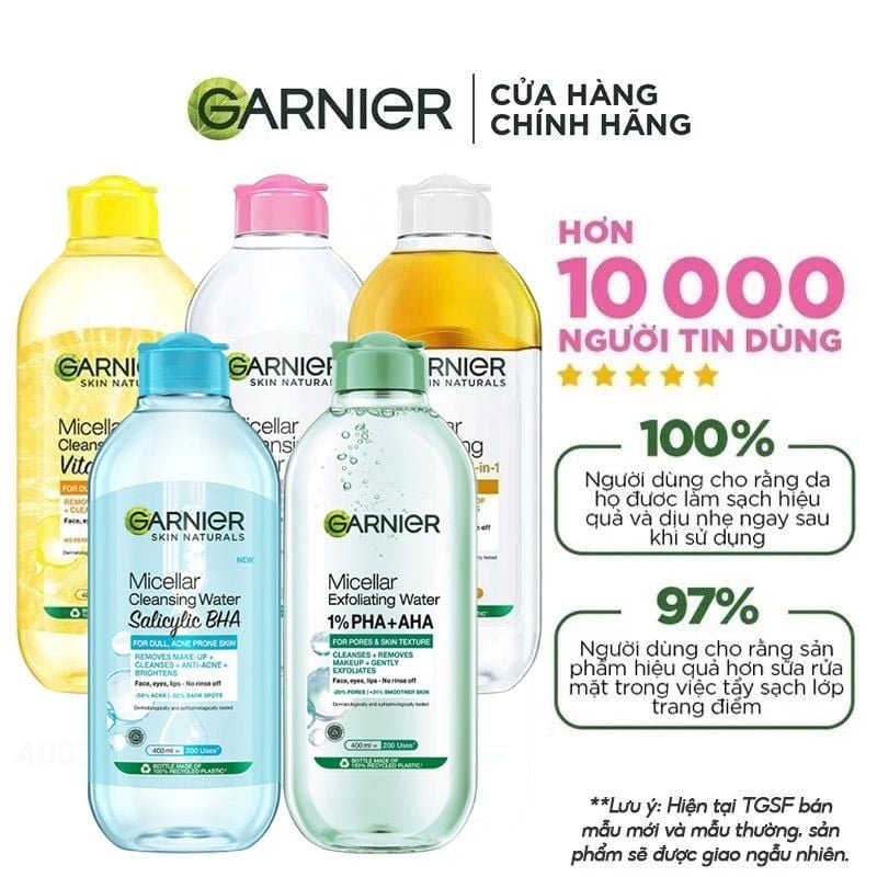 Nước Tẩy Trang Garnier Làm Sạch Sâu Micellar Cleansing Water