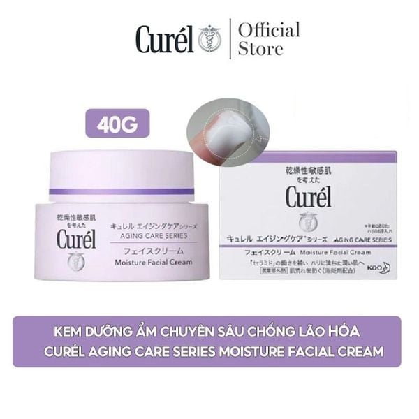  Kem Dưỡng Ẩm Curél Làm Chậm Lão Hóa Aging Care Series Moisture Facial Cream 40g 