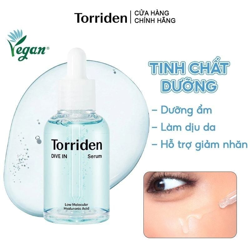 (TEST) Serum Torriden Thuần Chay Cấp Ẩm, Làm Dịu Da Torriden Dive-In Low Molecular Hyaluronic Acid Serum 50ml