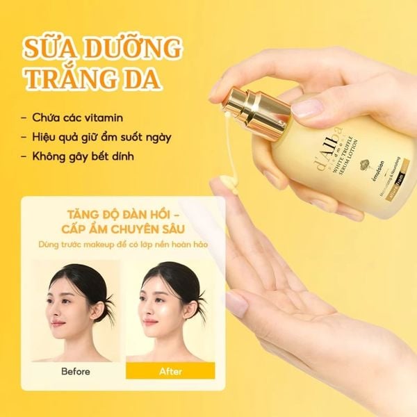  Sữa Dưỡng Ẩm d'Alba Hỗ Trợ Dưỡng Sáng Da Vita Toning Serum Lotion 100ml 