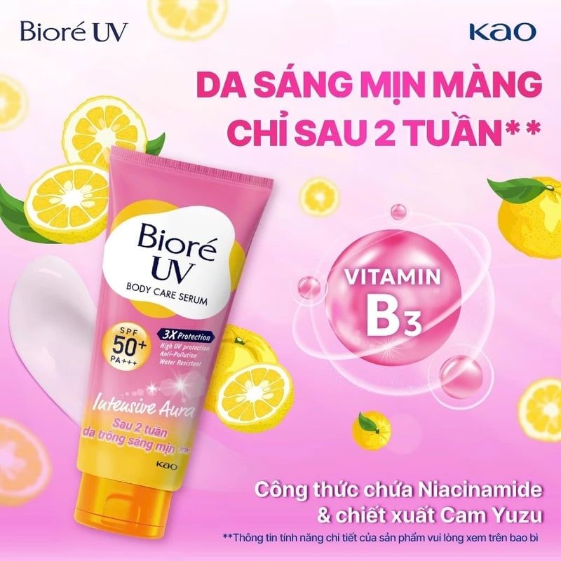 Serum Dưỡng Thể Chống Nắng Bioré Kháng Bụi UV Anti-Pollution Body Care SPF50+/PA+++