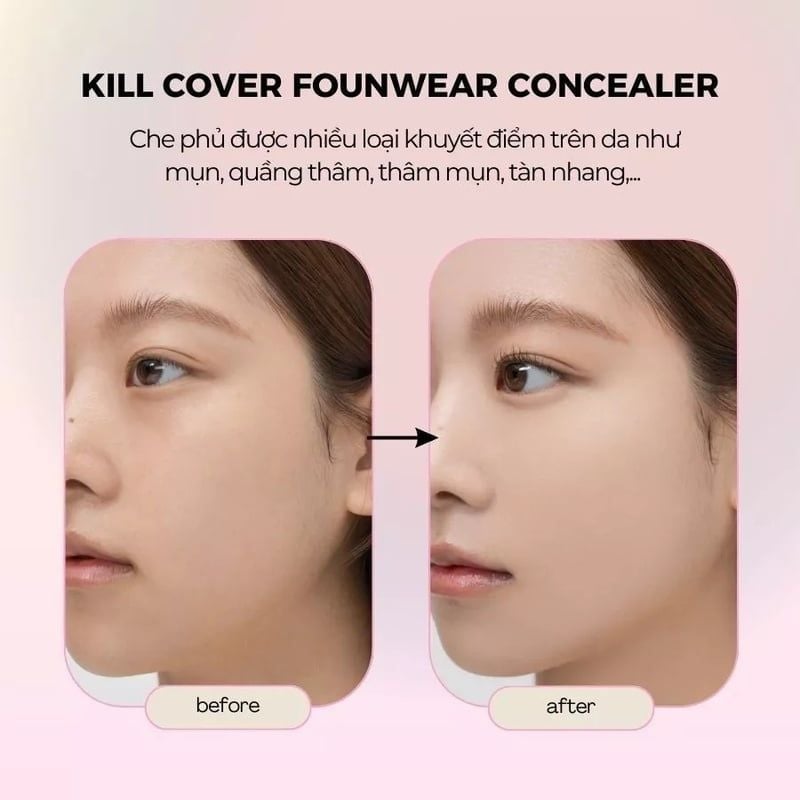 Kem Che Khuyết Điểm Clio Kill Cover Founwear Concealer 6g