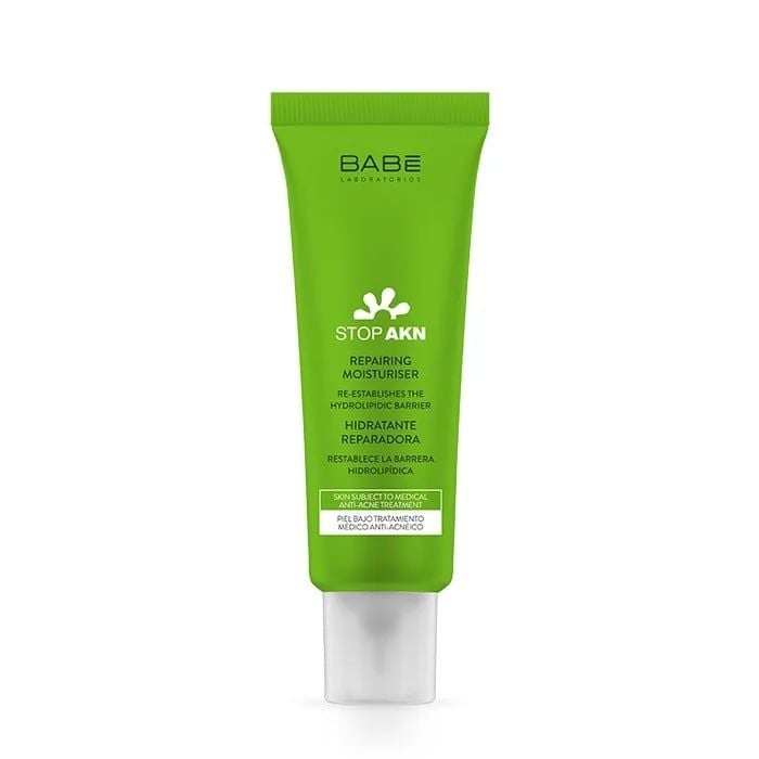 Kem Dưỡng LABORATORIOS BABÉ Hỗ Trợ Phục Hồi Cho Da Mụn Stop Akn Repairing Moisturiser 50ml