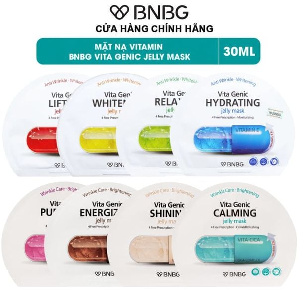  Mặt Nạ Miếng BNBG Dưỡng Ẩm, Hỗ Trợ Dưỡng Trắng, Cải Thiện Làn Da Hàn Quốc Vita Genic Jelly Mask 