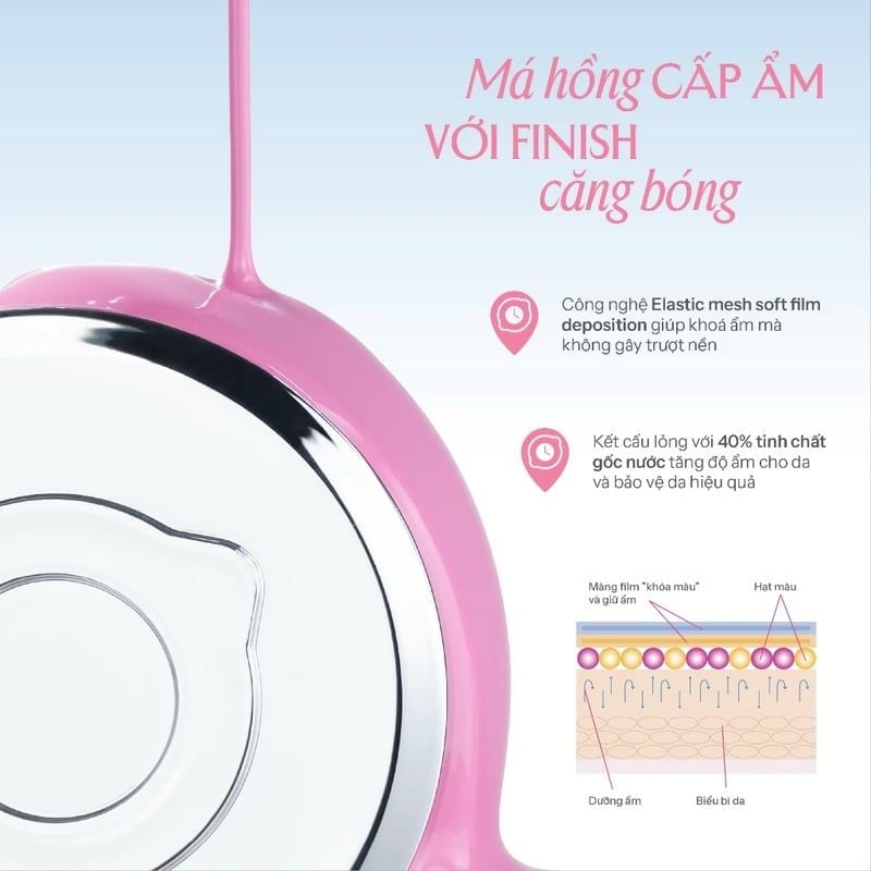 Má Hồng Lemonade Dạng Cushion, Căng Bóng Mirror Mirror Blush Cushion 8g