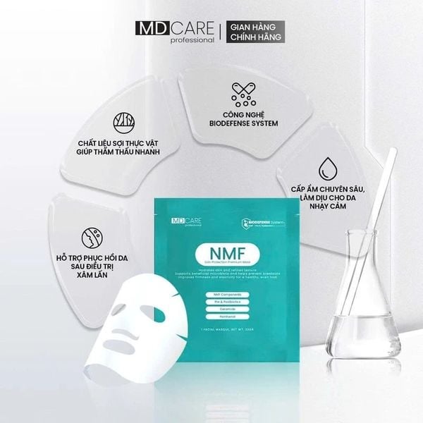  Mặt Nạ Cấp Ẩm, Hỗ Trợ Phục Hồi Da MD CARE Professional NMF Skin Protection Premium Mask 23g 