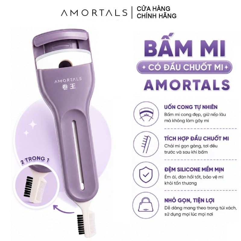 Kẹp Bấm Mi Có Đầu Chuốt Mi Amortals Curl Master Eyelash Curler