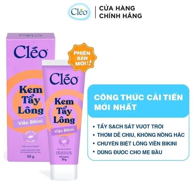 Kem Tẩy Lông Viền Bikini CLEO Từ Khoai Tây & Mật Ong Hair Removal Cream - Bikini Line 50g