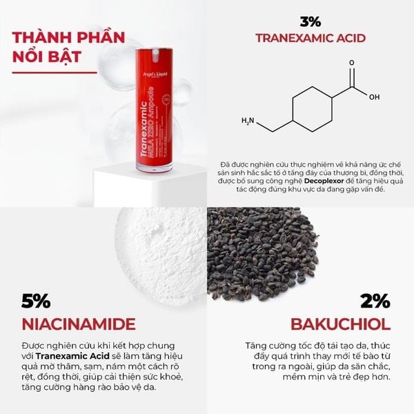  Tinh Chất Angel's Liquid Hỗ Trợ Giảm Thâm Nám Tranexamic Mela Zero Ampoule 30ml (Red Version) 