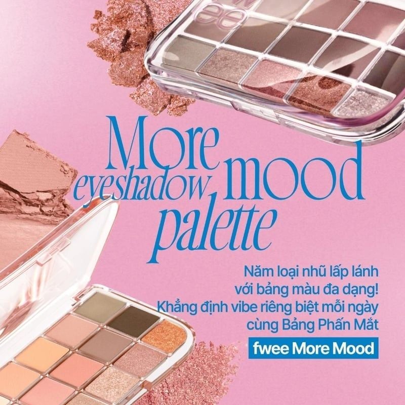 Bảng Phấn Mắt 15 Ô Fwee More Mood Eyeshadow Palette 12g