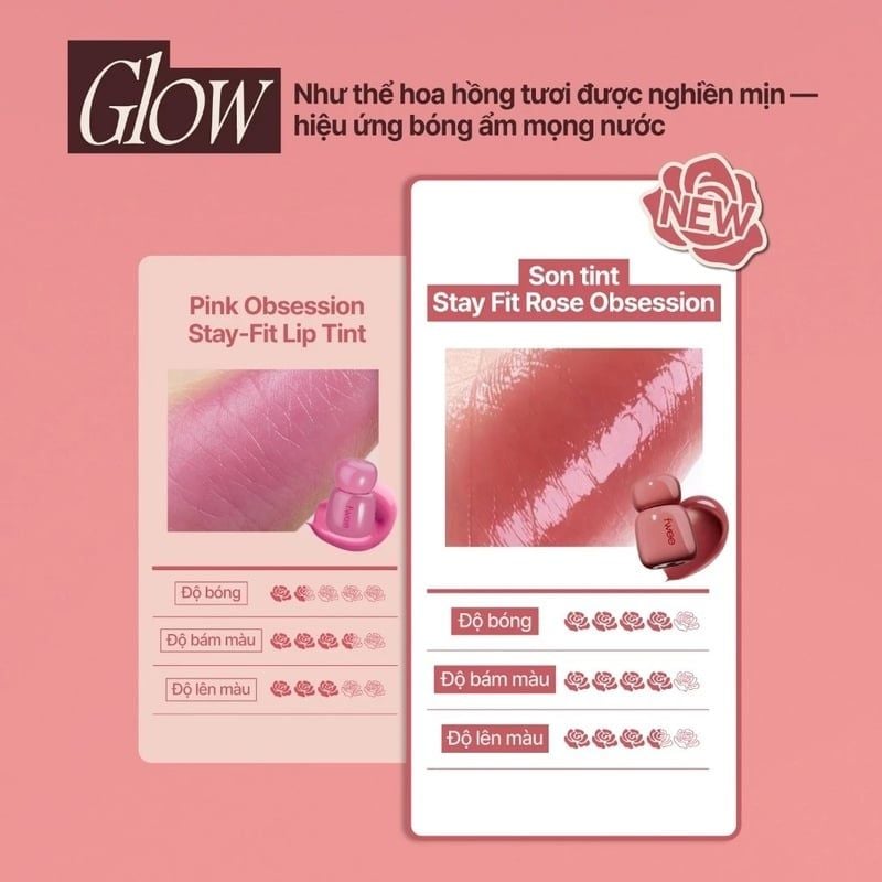 Son Tint Bền Màu fwee Rose Obsession Stay-Fit Tint