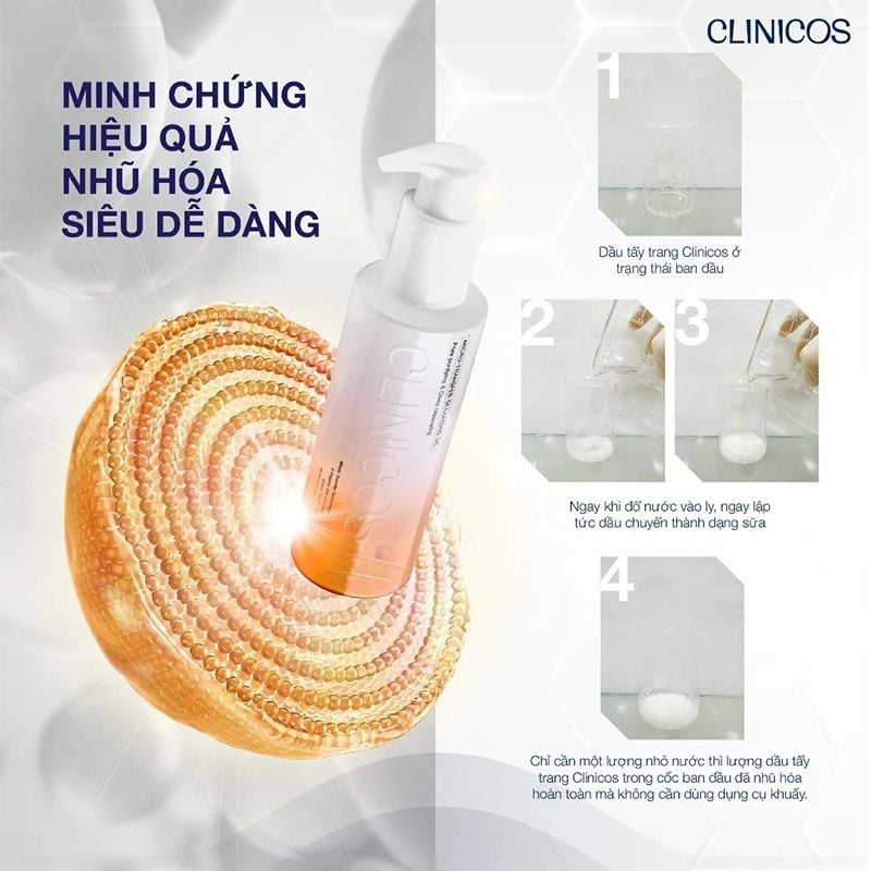 Dầu Tẩy Trang CLINICOS Vi Nhũ Làm Sạch Sâu Micro Transfer Cleansing Oil 150ml