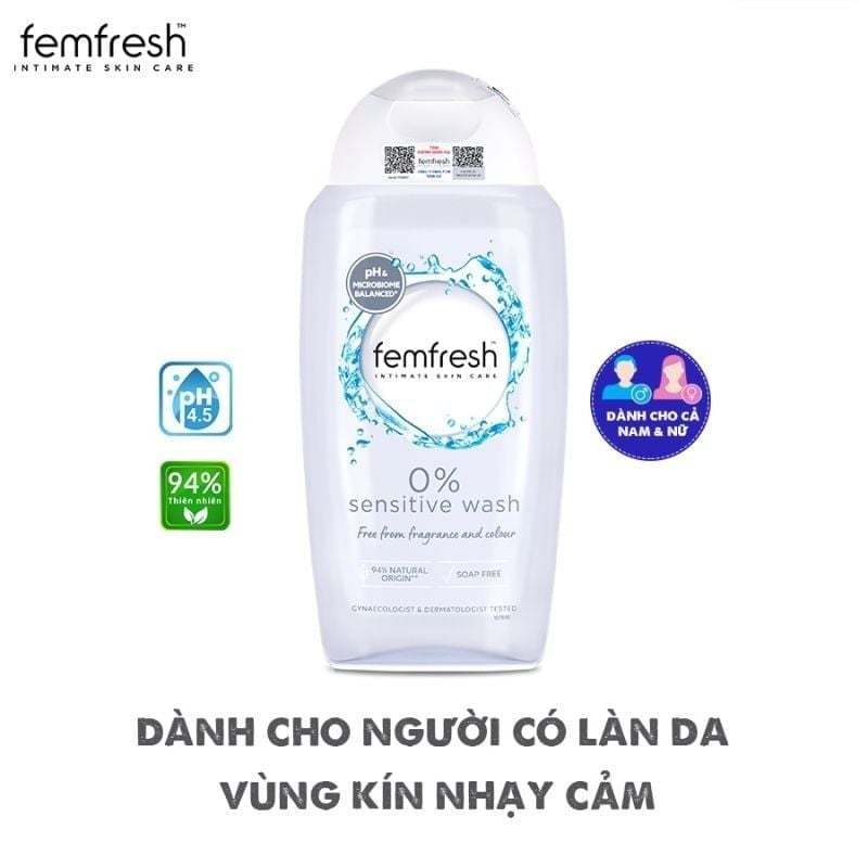 Dung Dịch Vệ Sinh Phụ Nữ Femfresh Dành Cho Da Nhạy Cảm Sensitive Intimate Wash 250ml (Che tên sản phẩm khi giao hàng)