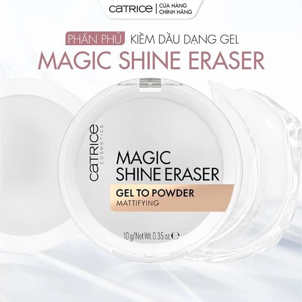  Phấn Phủ Catrice Dạng Gel Kiềm Dầu làm Mờ Lỗ Chân Lông Magic Shine Eraser Gel To Powder Mattifying 10g 