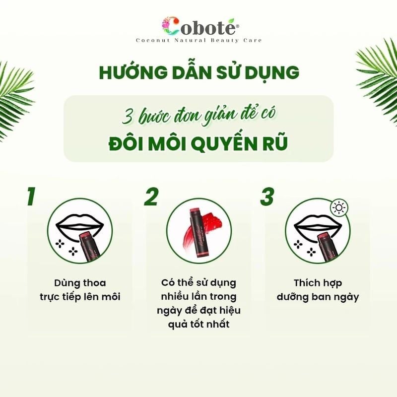 Son Dưỡng Môi Có Màu Dưỡng Ẩm, Làm Mềm Môi COBOTÉ Natural Tinted Lip Balm 5g