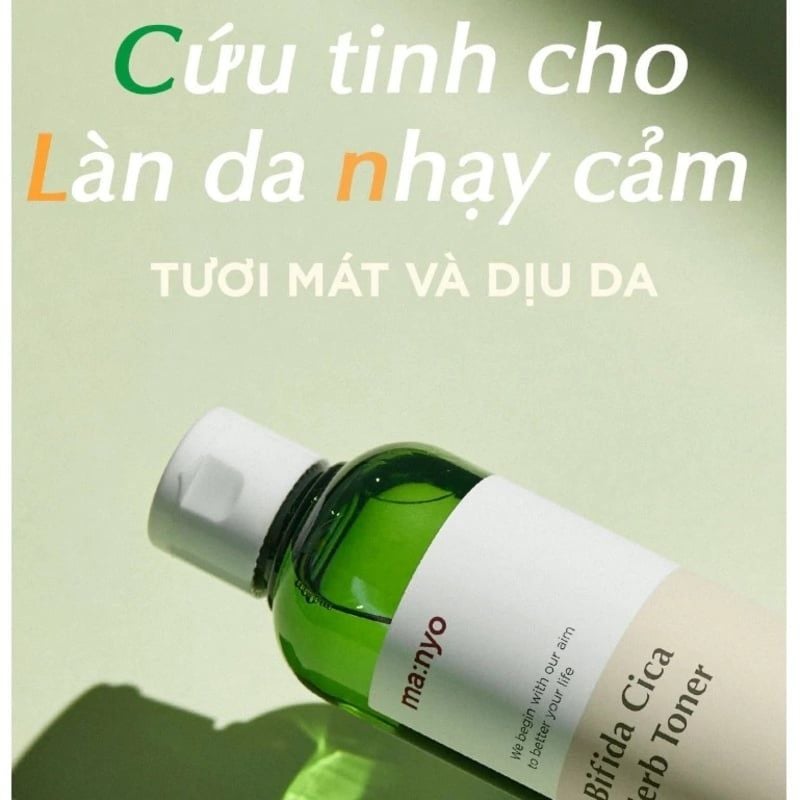 Nước Hoa Hồng Hỗ Trợ Kiểm Soát Dầu Nhờn, Thu Nhỏ Lỗ Chân Lông Ma:nyo Bifida Cica Herb Toner 210ml