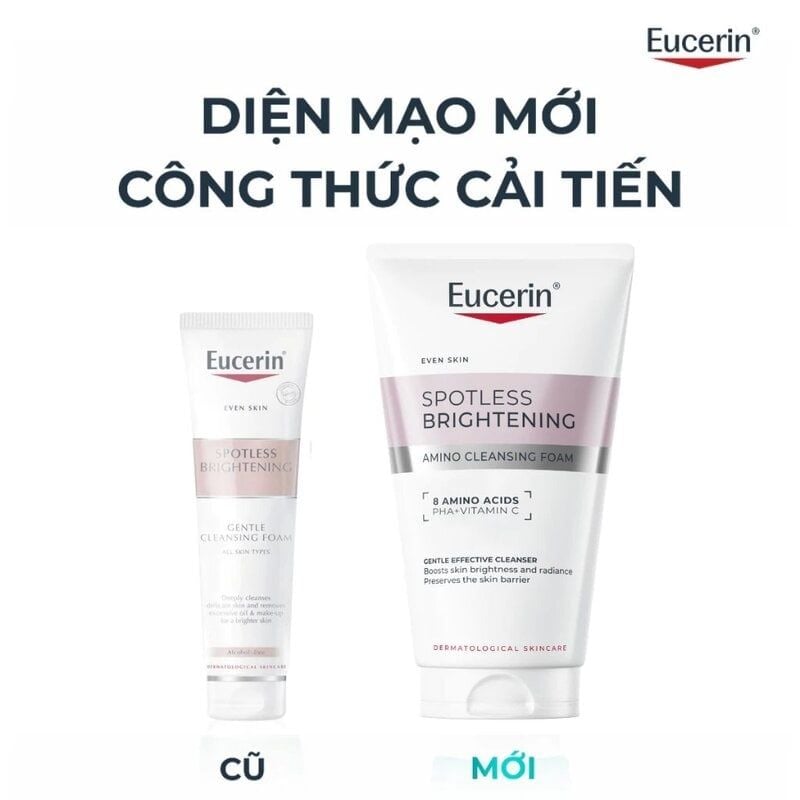 Sữa Rửa Mặt Eucerin Hỗ Trợ Làm Sáng Da Spotless Brightening Amino Cleansing Foam