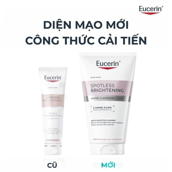  Sữa Rửa Mặt Eucerin Hỗ Trợ Làm Sáng Da Spotless Brightening Amino Cleansing Foam 