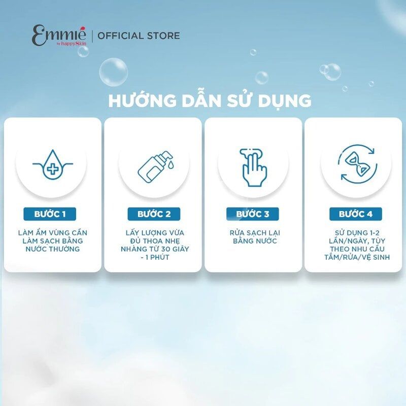 Dung Dịch Vệ Sinh Phụ Nữ Khử Mùi Emmié by Happyskin Anti - Odor Soothing Intimate Care Wash Original 100ml (Che tên sản phẩm khi giao hàng)