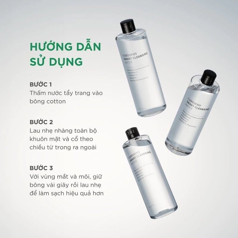 Nước Tẩy Trang Caryophy Dành Cho Da Dầu Mụn Smart Cleansing Water 500ml
