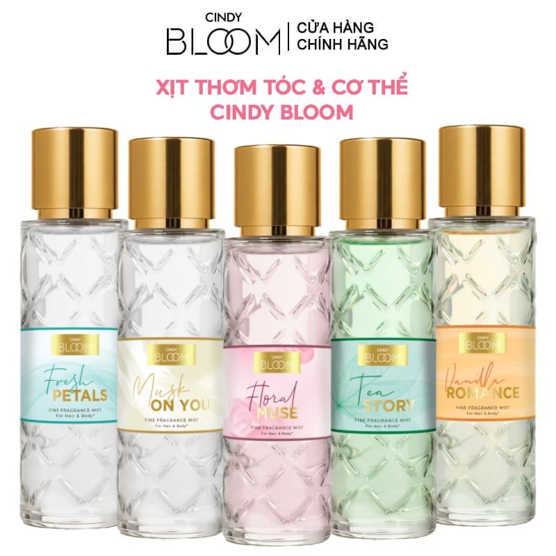 Xịt Thơm Tóc & Cơ Thể Cindy Bloom Fine Fragrance Mist For Hair & Body Cindy Bloom 210ml