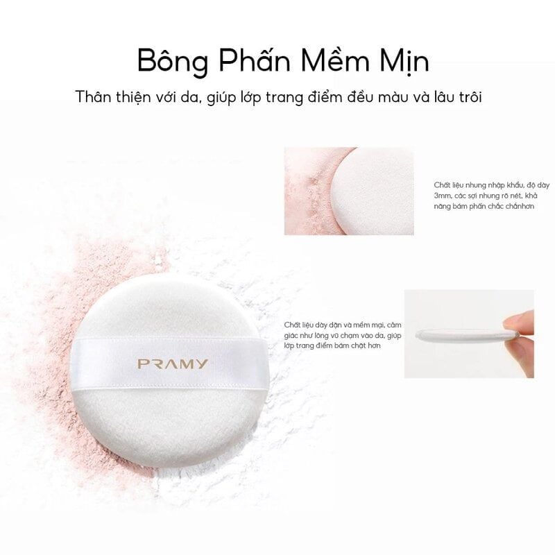 Phấn Phủ Pramy Dạng Bột Kiềm Dầu Sheer Translucent Loose Powder-Travel Size 8g