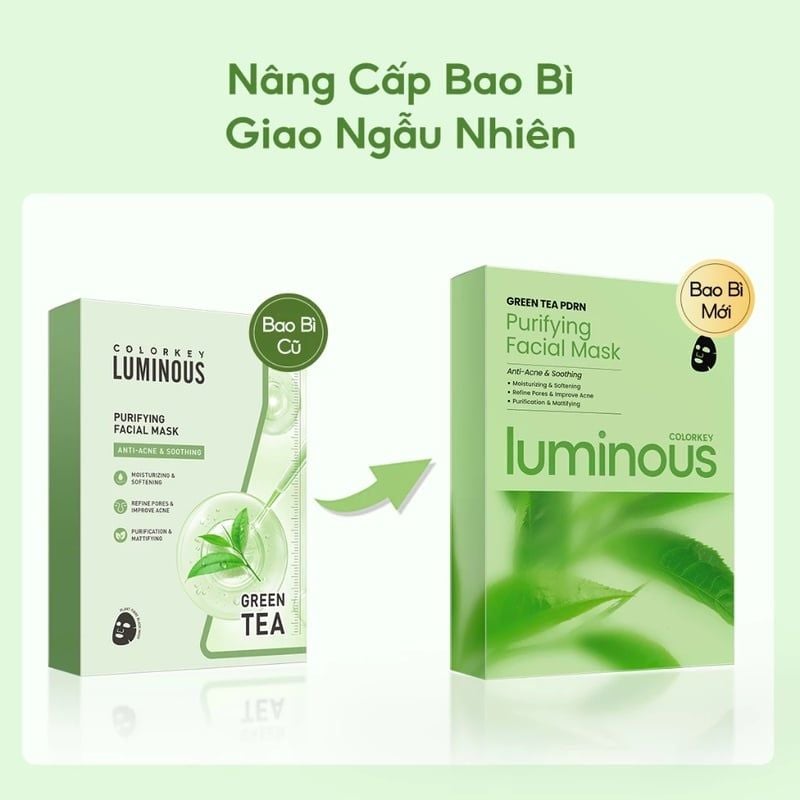 Mặt Nạ Giấy Colorkey Dưỡng Ẩm, Làm Dịu Da, Hỗ Trợ Dưỡng Sáng Facial Mask