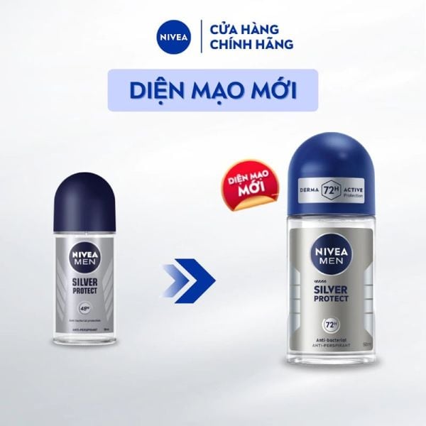  Lăn Ngăn Mùi Cho Nam Phân Tử Bạc Nivea Men Silver Protect 50ml (Che tên sản phẩm khi giao hàng) 