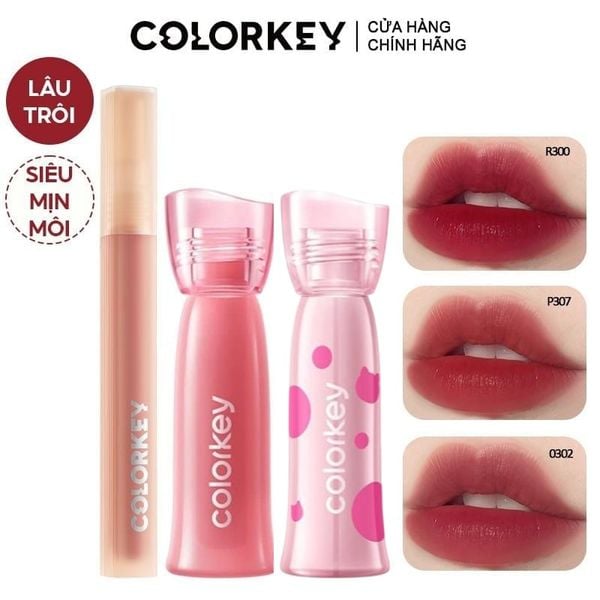  Son Kem Lì Colorkey Siêu Mịn Môi Soft Matte Water Tint 