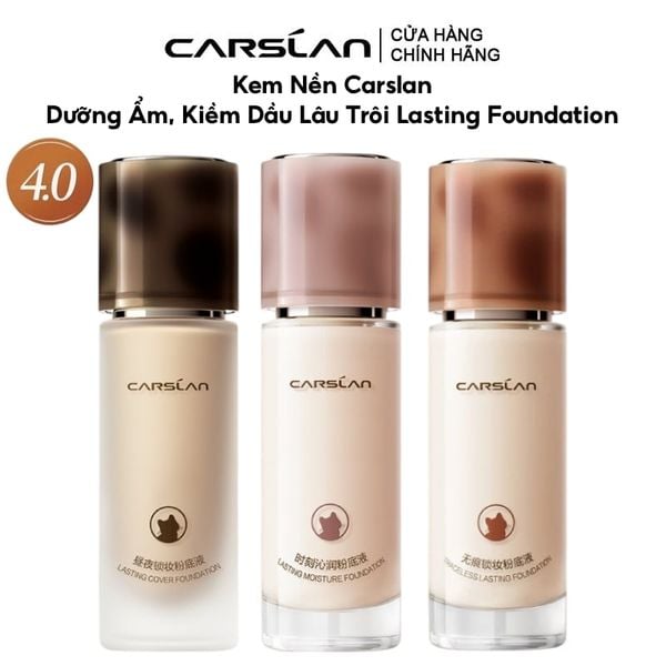  Kem Nền Carslan Dưỡng Ẩm, Kiềm Dầu Lâu Trôi Lasting Foundation 4.0 30g 