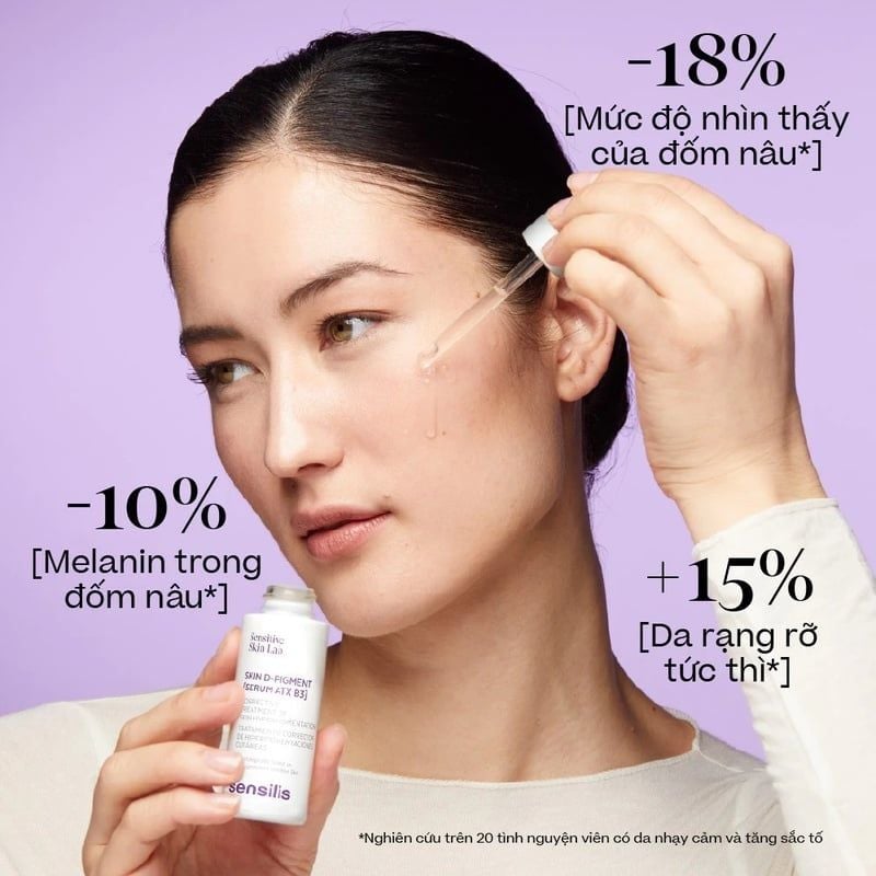 Serum Sensilis Hỗ Trợ Giảm & Ngăn Ngừa Thâm Nám, Làm Sáng Da Skin D-Pigment [Serum Atx B3] 30ml