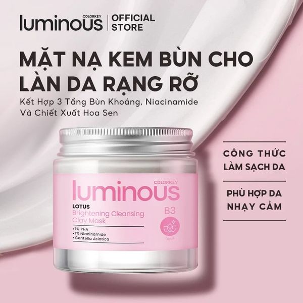  Mặt Nạ Bùn Khoáng Colorkey Làm Sạch Sâu Luminous Cleansing Clay Mask 60g 