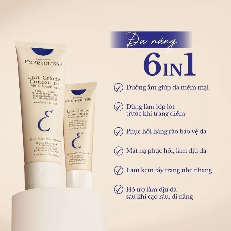 Sữa Dưỡng Ẩm Embryolisse Làm Dịu, Phục Hồi Da Lait Creme Concentré