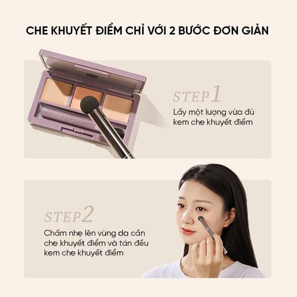  Bộ Cọ Che Khuyết Điểm Amortals Hai Đầu Chuyên Dụng Dual-Head Seamless Dotting Brushdual 