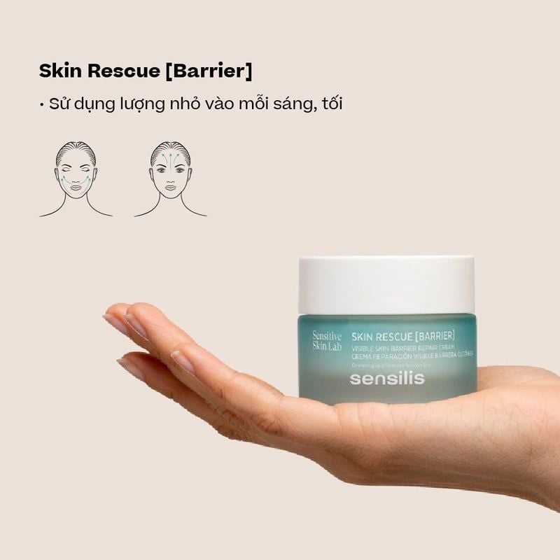 Kem Dưỡng Sensilis Làm Dịu, Hỗ Trợ Phục Hồi Da Skin Rescue [Barrier] 50ml