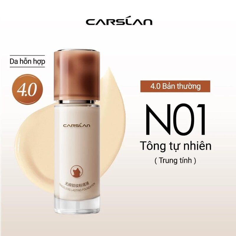Kem Nền Carslan Dưỡng Ẩm, Kiềm Dầu Lâu Trôi Lasting Foundation 4.0 30g