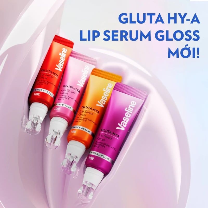 Son Dưỡng Có Màu Dạng Serum Vaseline Gluta-Hya Lip Serum Gloss 10ml