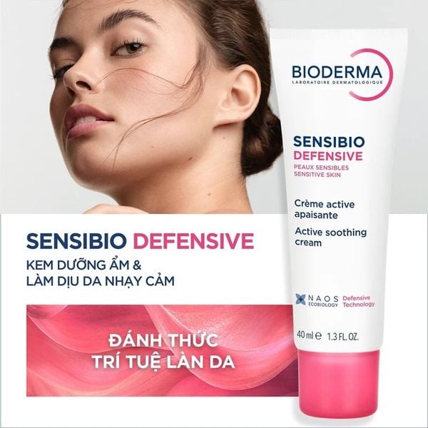  Kem Dưỡng Cấp Ẩm, Làm Dịu Da Cho Da Nhạy Cảm Bioderma Sensibio Defensive 40ml 