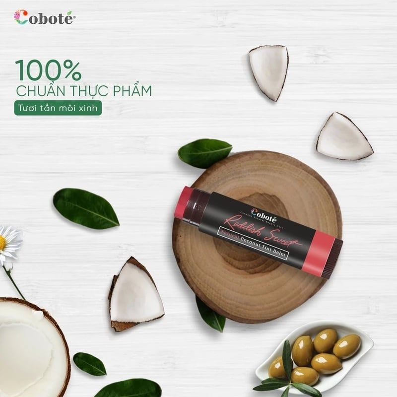 Son Dưỡng Môi Có Màu Dưỡng Ẩm, Làm Mềm Môi COBOTÉ Natural Tinted Lip Balm 5g