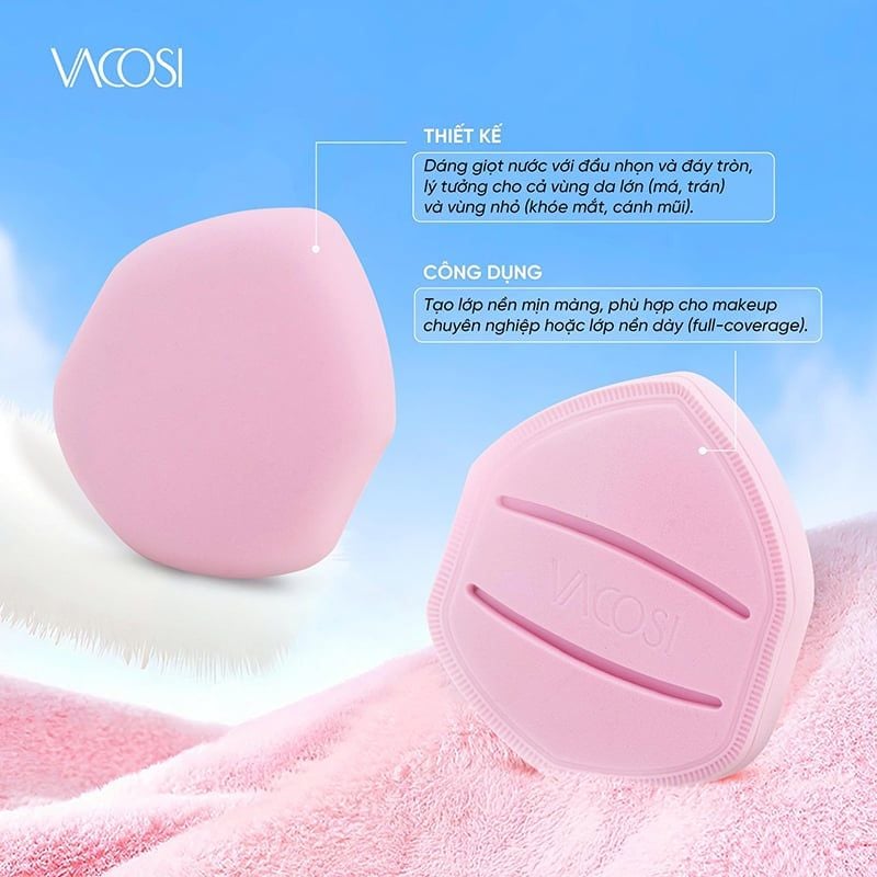 Bông Mút Vacosi Tán Nền Đệm Khí Air-Fit Makeup Sponge