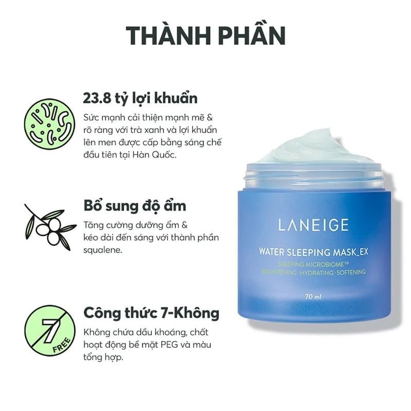 Mặt Nạ Ngủ Laneige Dưỡng Da Căng Mịn Water Sleeping Mask EX