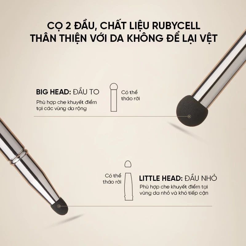 Bộ Cọ Che Khuyết Điểm Amortals Hai Đầu Chuyên Dụng Dual-Head Seamless Dotting Brushdual
