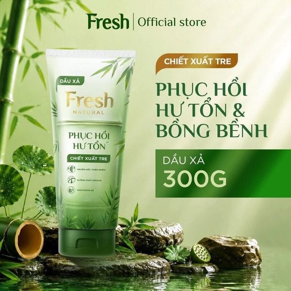  Dầu Xả Fresh Natural Phục Hồi Tóc Hư Tổn Chiết Xuất Tre 300g 