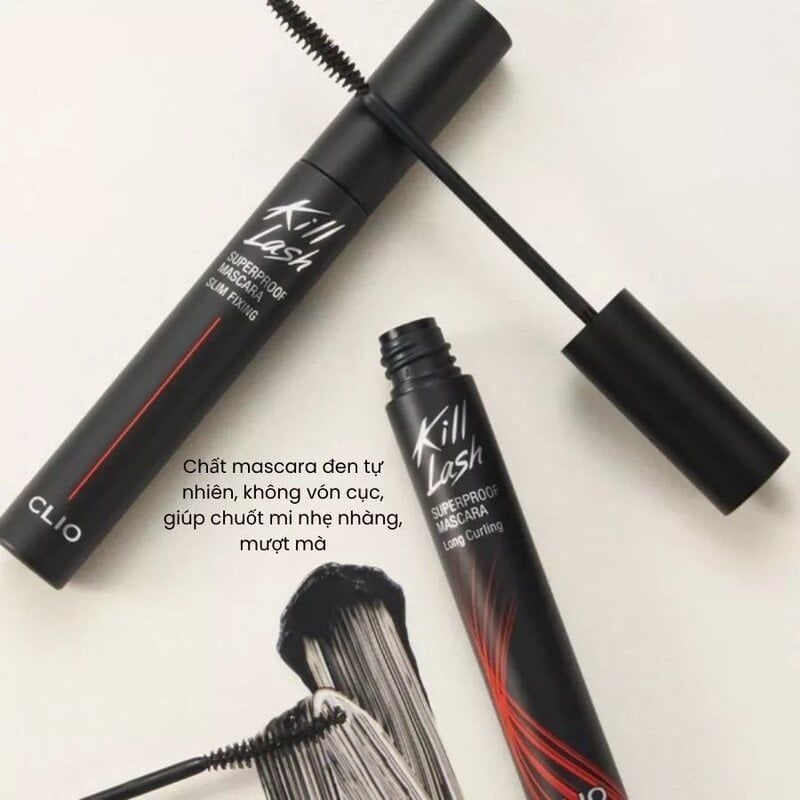 Mascara Giúp Mi Cong, Dài, Dày Tự Nhiên Clio Kill Lash Superproof Mascara 01 Long Curling 7g
